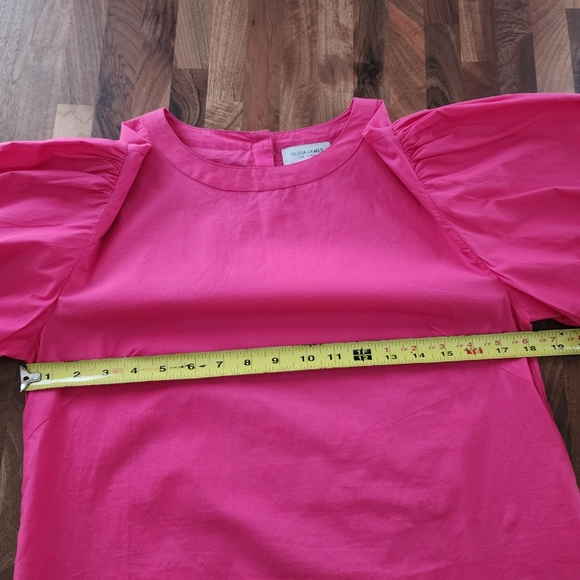 Olivia James The Label Women's Annie Puff Sleeve Blouse Hot Pink size XSmall‎ - Picture 6 of 10